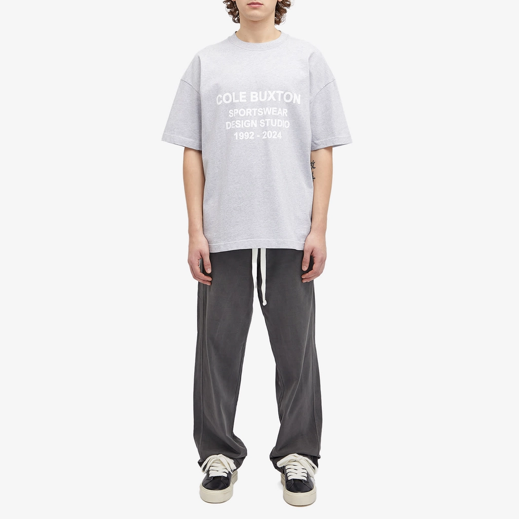Cole Buxton Men's Design Studios T-Shirt Light Grey Marl